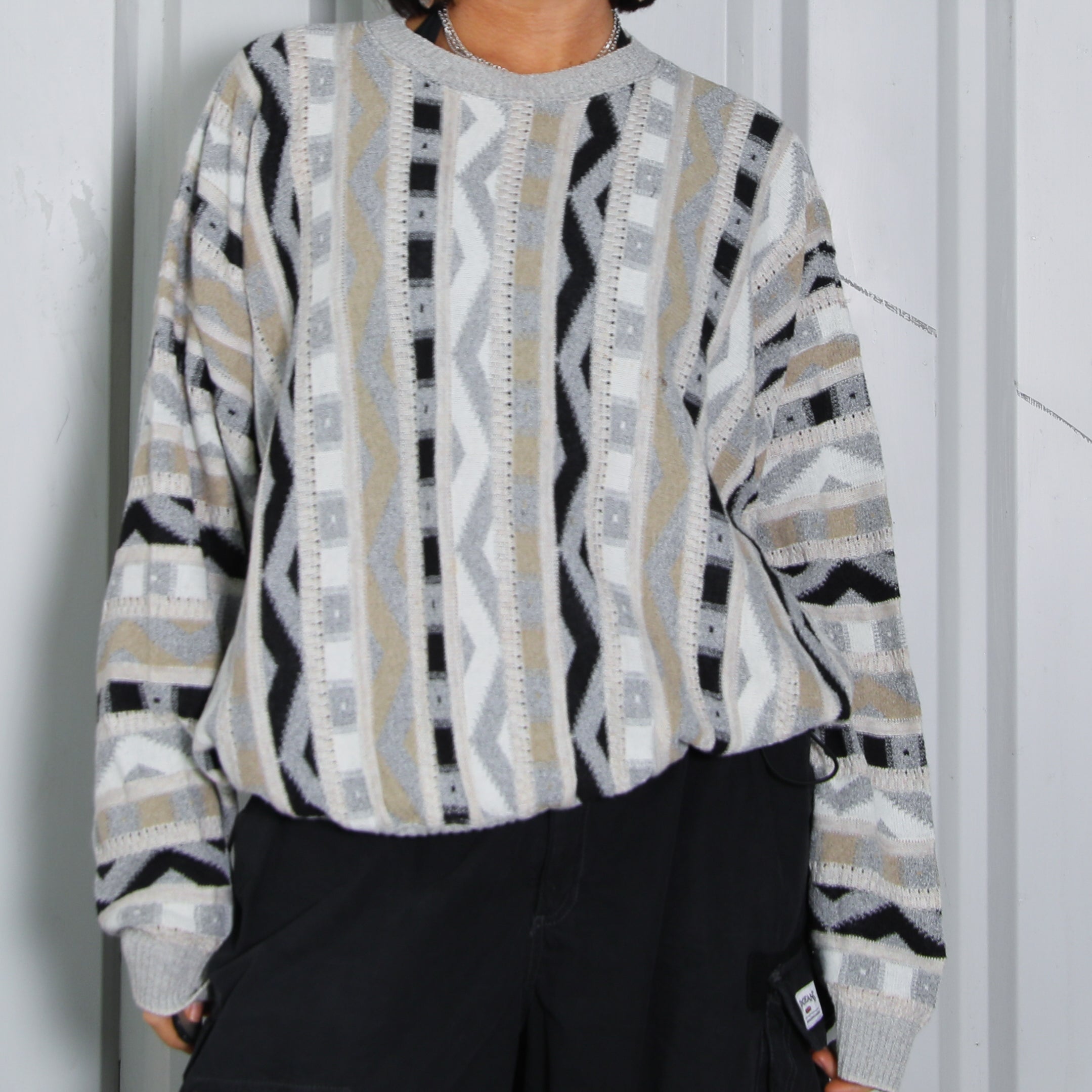 Black and outlet white coogi sweater