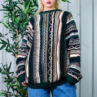 Insane Coogi Style 90s 3D Knitted Sweater