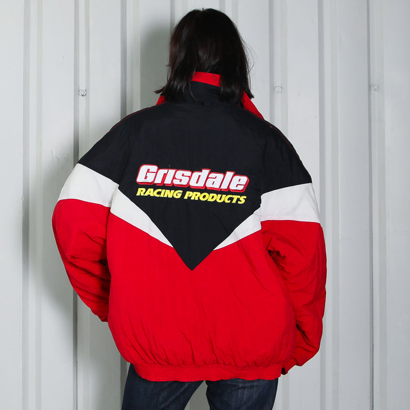 Vintage Grisdale RACING Embroidered Zip Up Track/Windbreaker Jacket