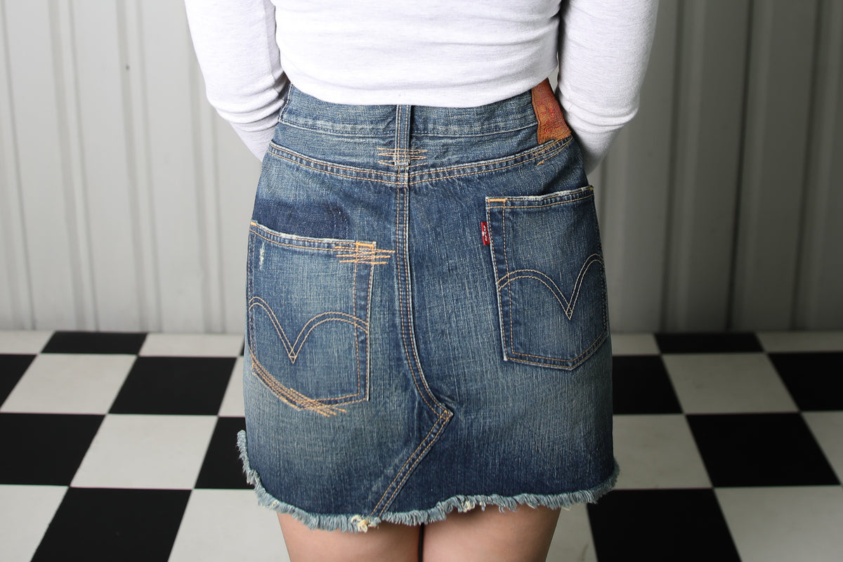 Reworked Levi's Skirt