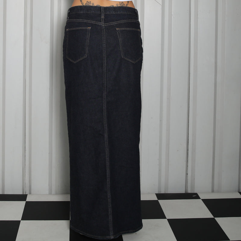 Beauttt GAP JEANS Vintage Long Middle Split Maxi Skirt