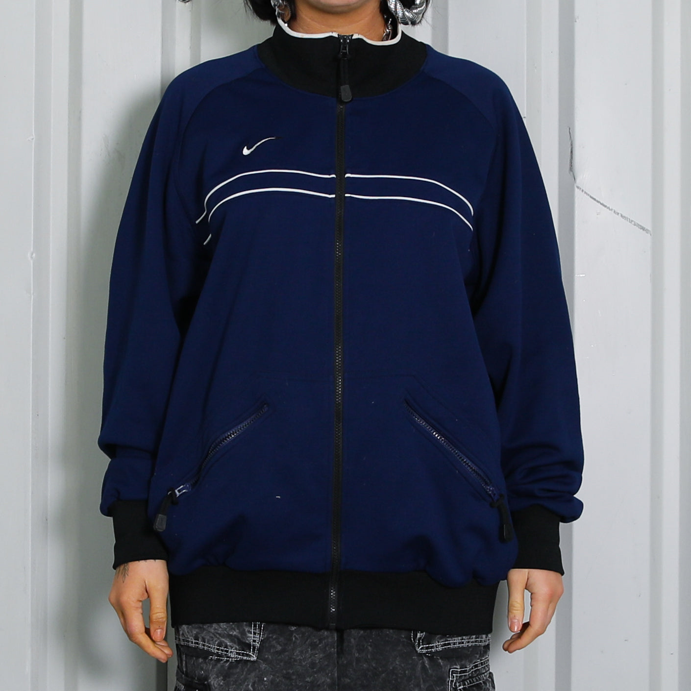 Nike zip up on sale track jacket