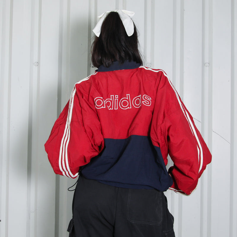 Beauttt Vintage 90s Zip Up Track/Windbreaker Jacket With Embroidered Logo