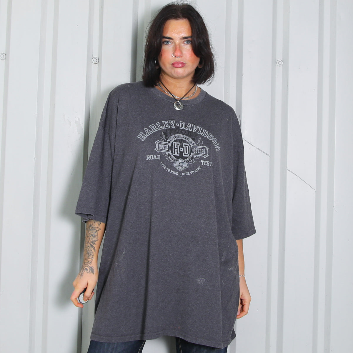 Sickk Oversized Vintage Buddy Stubbs Graphic HARLEY DAVIDSON Tee