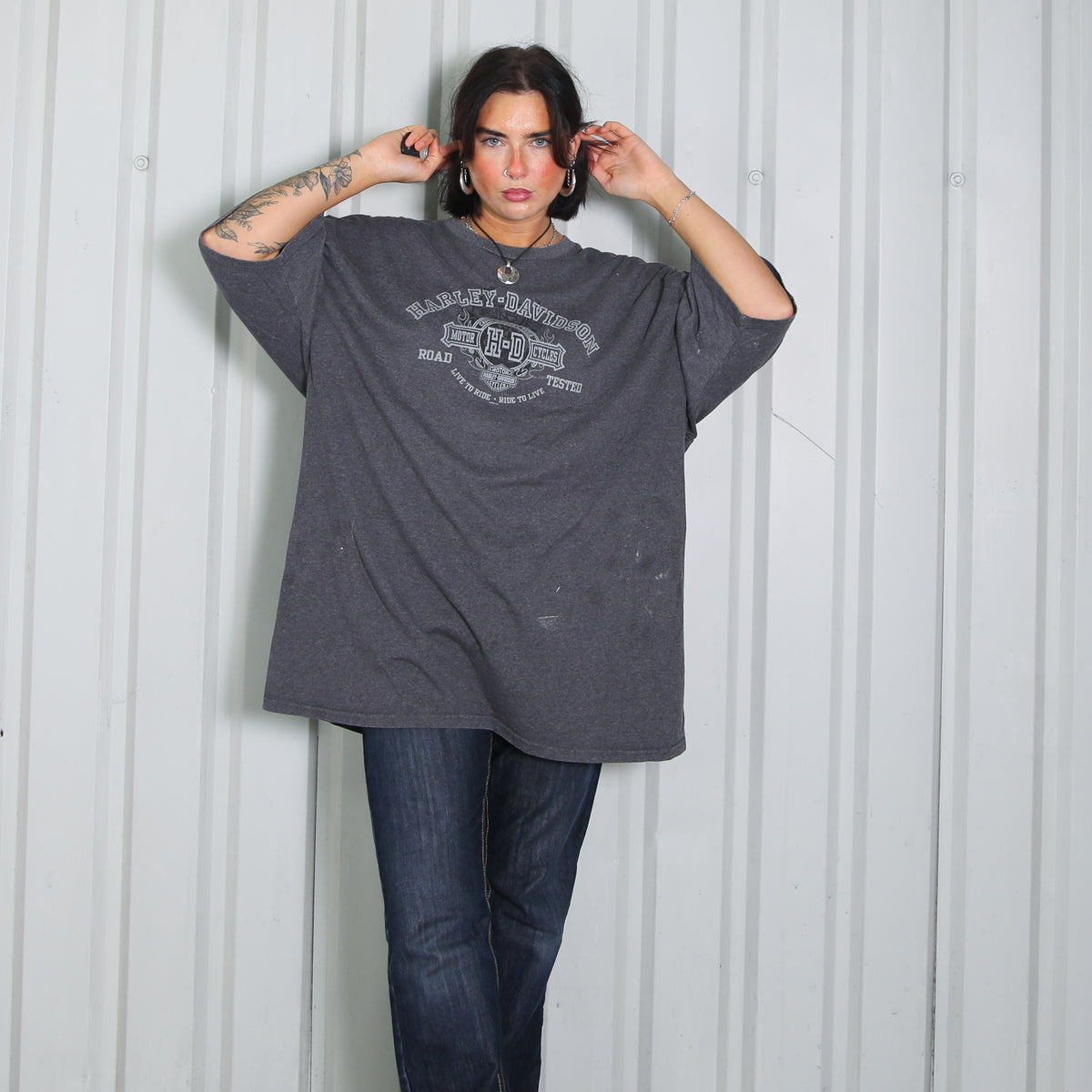 Sickk Oversized Vintage Buddy Stubbs Graphic HARLEY DAVIDSON Tee