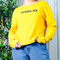 POLO Ralph Lauren Jeans YellowGraphic Spell Out Long Sleeve Baby Tshirt