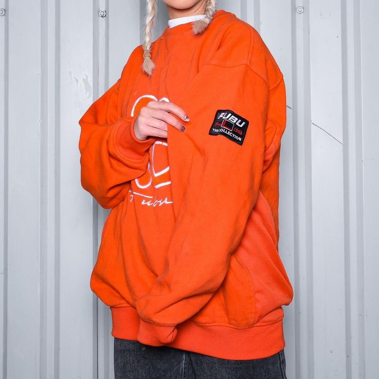 Orange graphic outlet hoodie