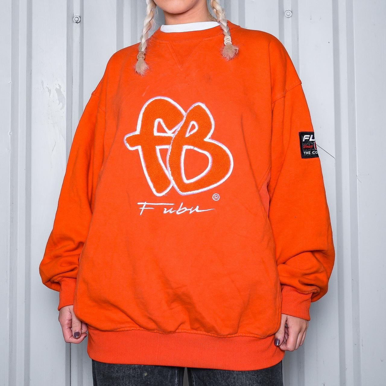 Orange graphic shop sweatshirt