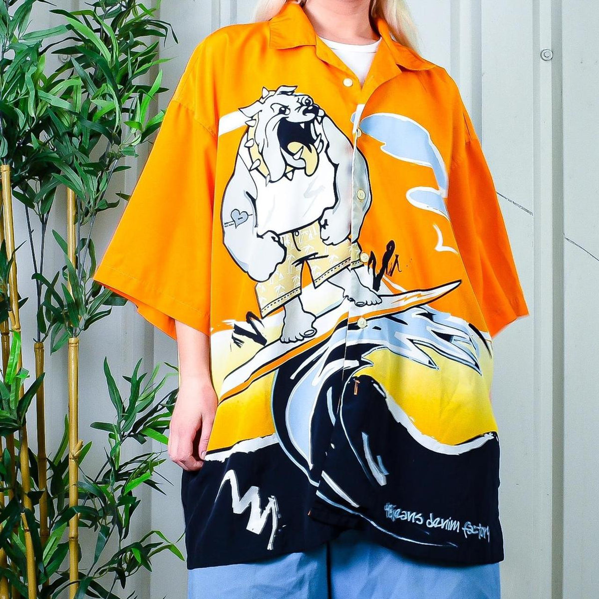 Insane HIPHOP Surf Dog 90s Festival Shirt By 48 Jeans USA