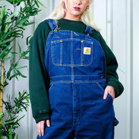 Insaneee Carhartt Contrast Stitch 90s Denim Straight Leg Carpenter Dungarees