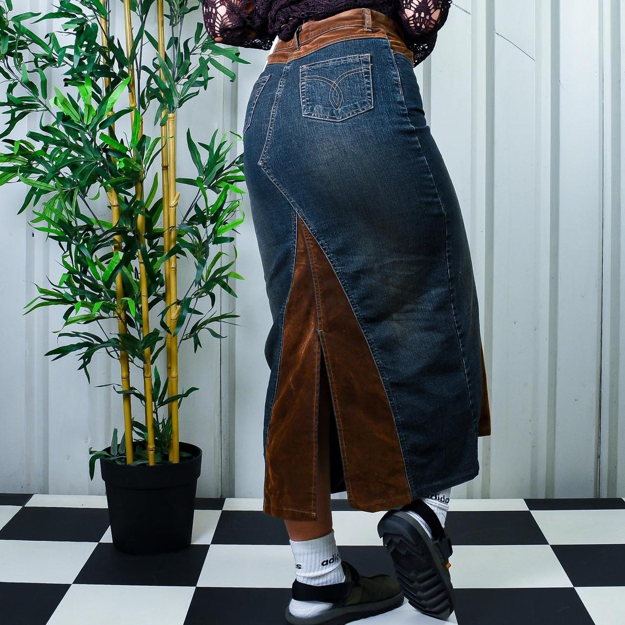 90s maxi denim outlet skirt