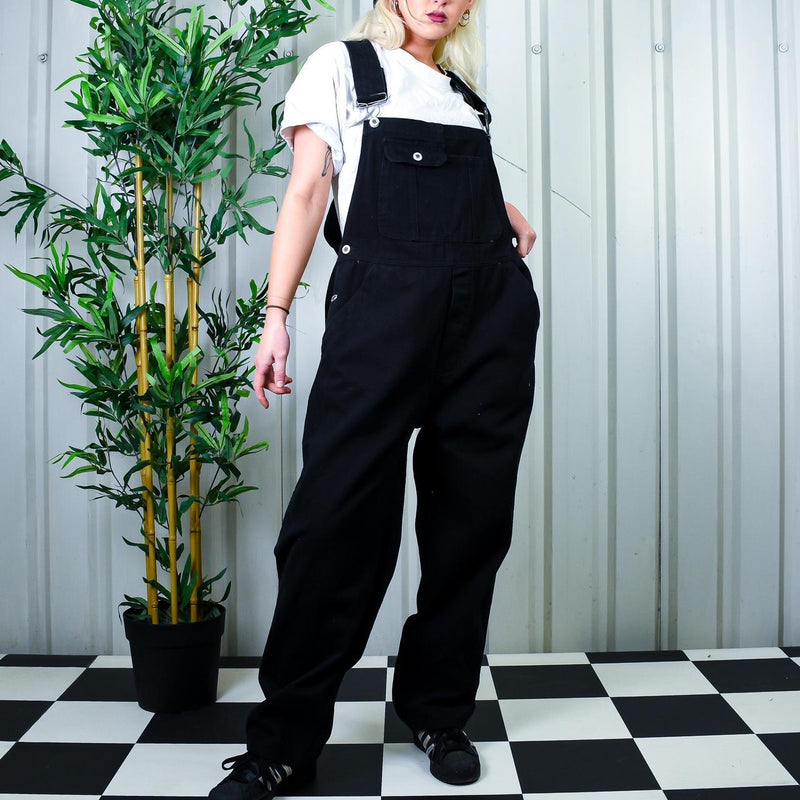 Insaneee NEVADA 90s Black Straight Leg Carpenter Dungarees