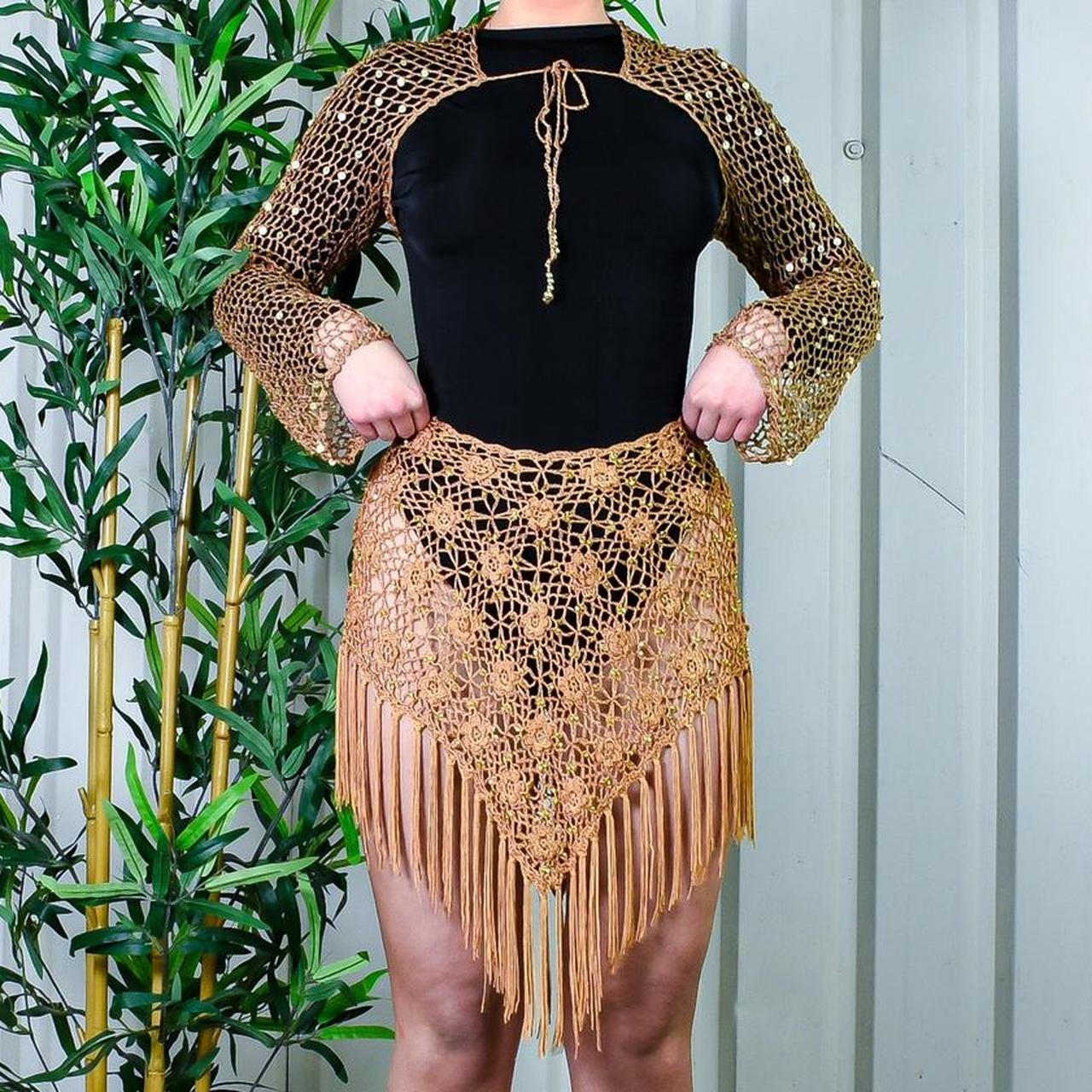 Long fringe 2024 skirt cover up